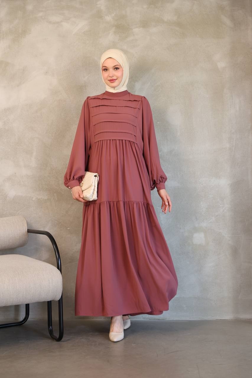 LF2002 Göğüs Kırıklı Elbise