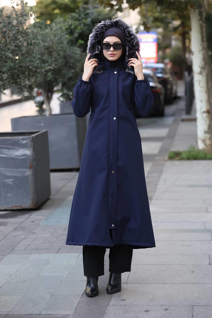 LF5017 Kapüşonlu Su Geçirmez Orta Boy Mont – Sıcak ve Rahat Kış Şıklığı