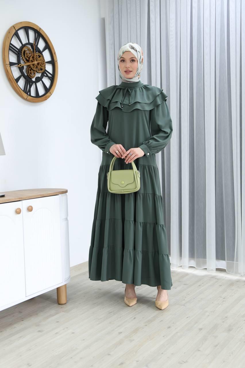 LF2001 Ruffled Collar Dress