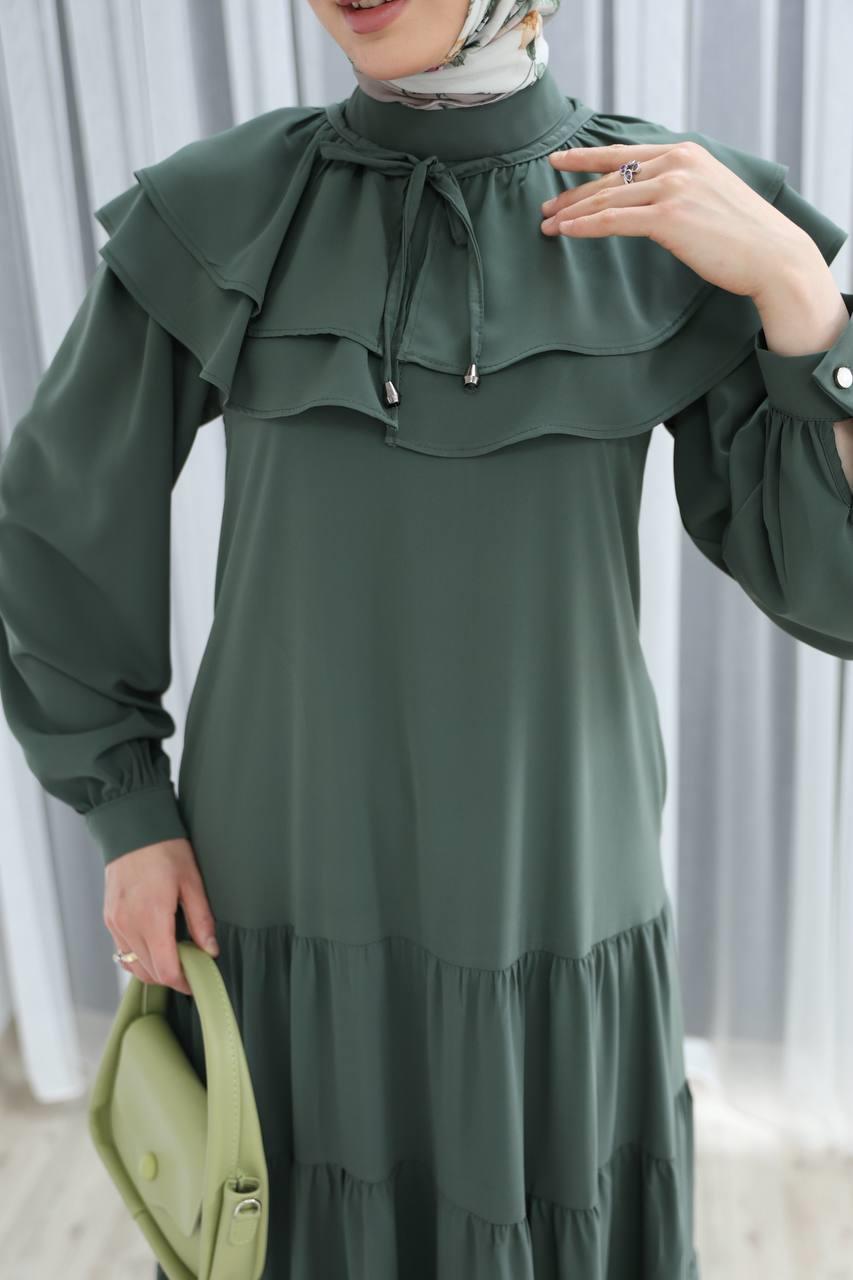 LF2001 Ruffled Collar Dress