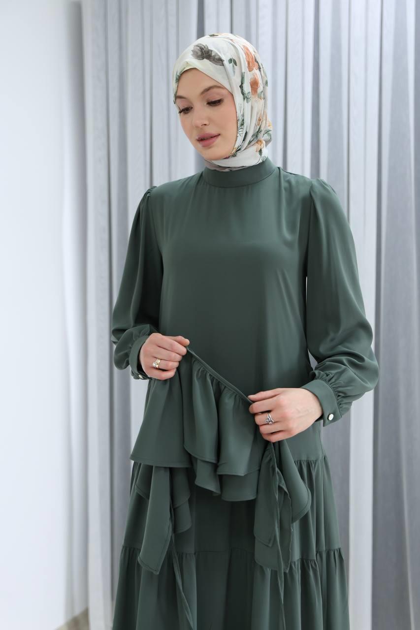LF2001 Ruffled Collar Dress