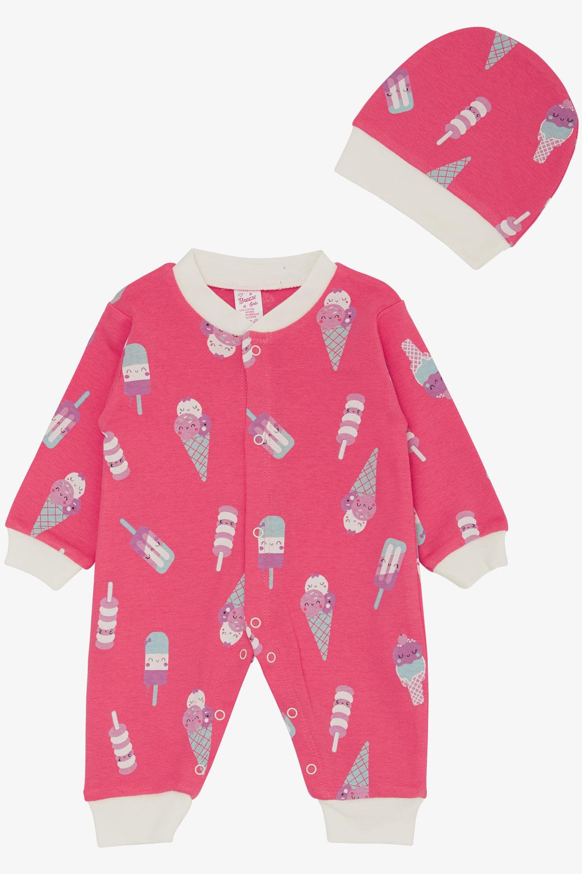 JW1002 Joywiky Baby Girl 100% Cotton Hospital Release Set of 8 Rainbow Tale Flower Patterned White (0-3 Months)JoyWiky Spring-Themed Baby Girl Jumpsuit with Cute Sheep Pattern (4-6 Months) - Fuşya