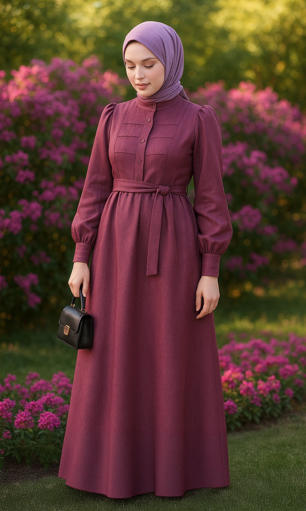 LF5004 Arwen Kumaş Tesettür Elbise – 2026 Yeni Sezonun Zarif ve Modern Seçimi