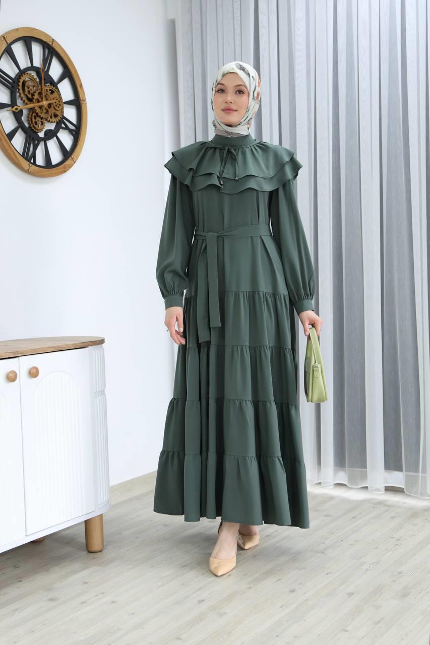 LF2001 Ruffled Collar Dress