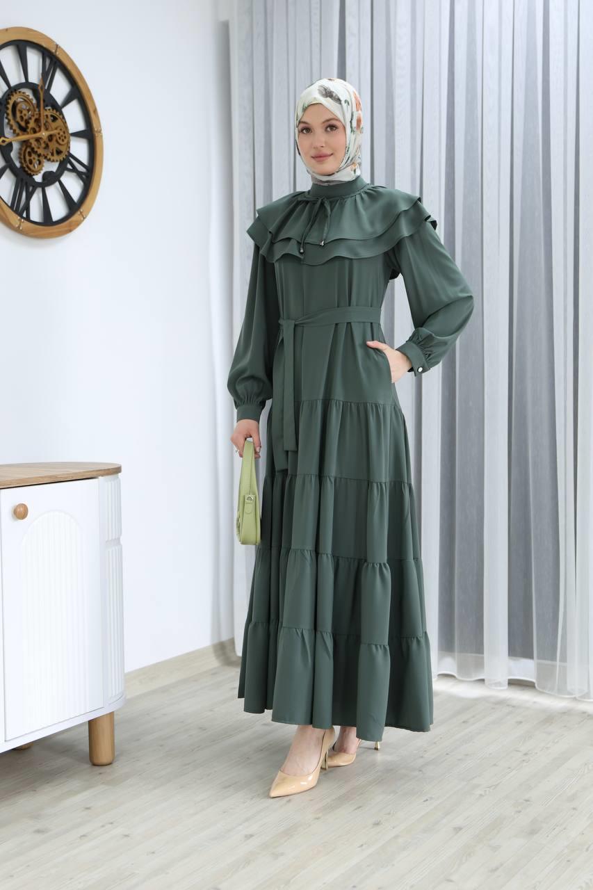 LF2001 Ruffled Collar Dress