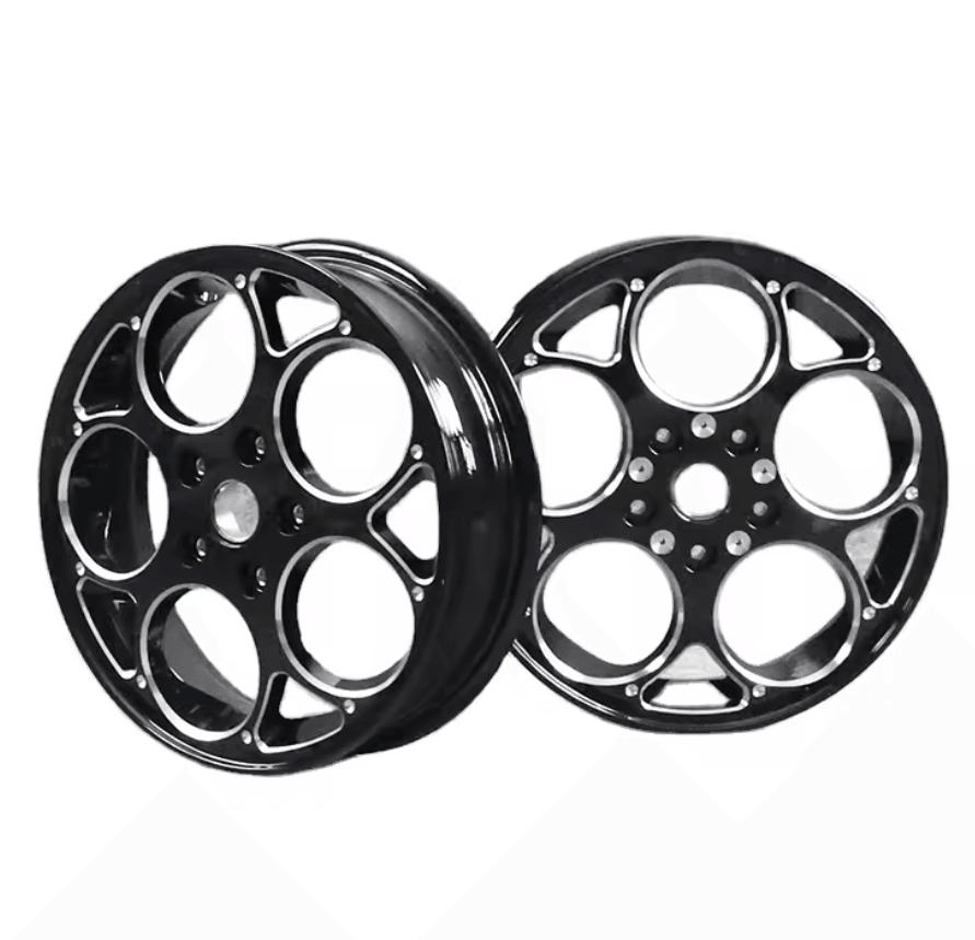 Vespa Gts/Gtv Ön Arka Set Jant Takımı Maru's Görünüm - Mat Siyah 12 Inç Gts/Gtv Uyumlu