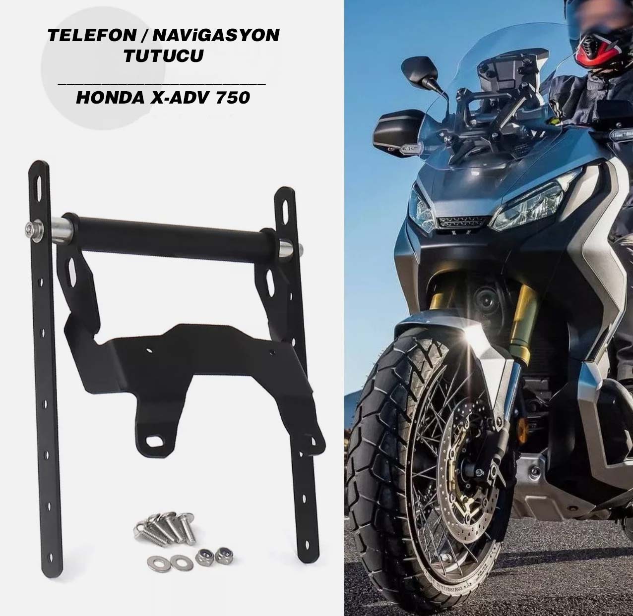 Honda X-ADV 750 İçin Telefon - Navigasyon - GPS Tutucu Bar Navigasyon Bar Telefon Tutucu
