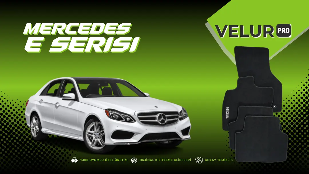 Mercedes E Serisi Velur Halı Paspas
