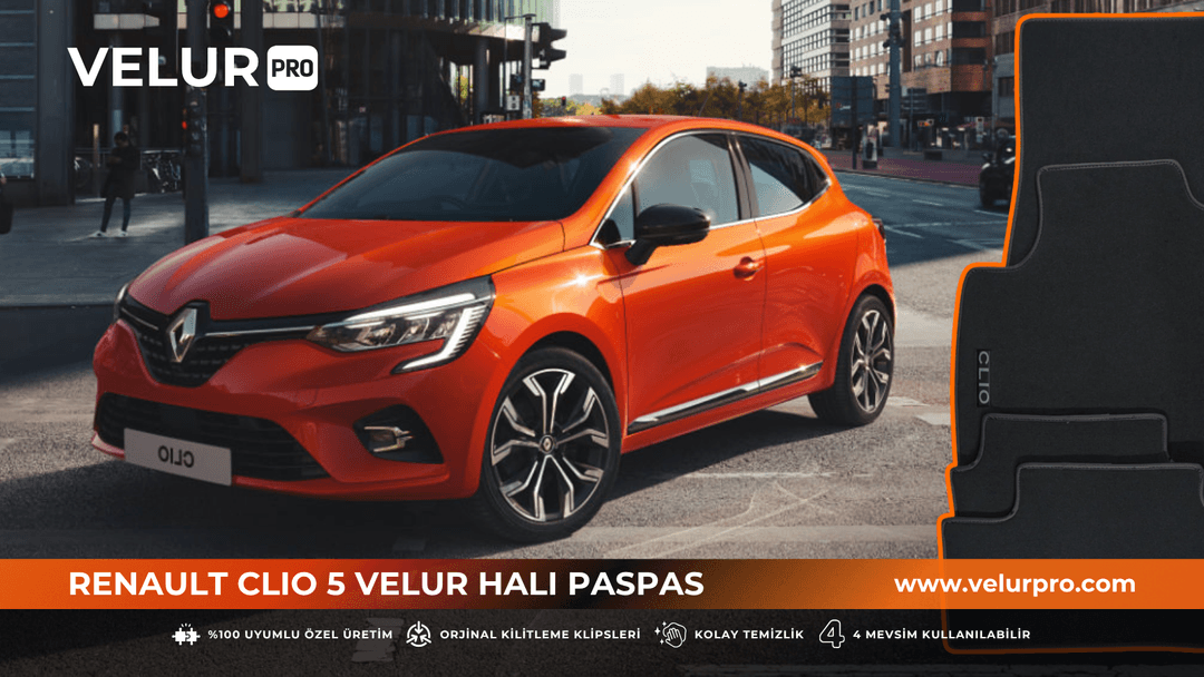Velurpro Renault Clio 5 Velur Halı Paspas