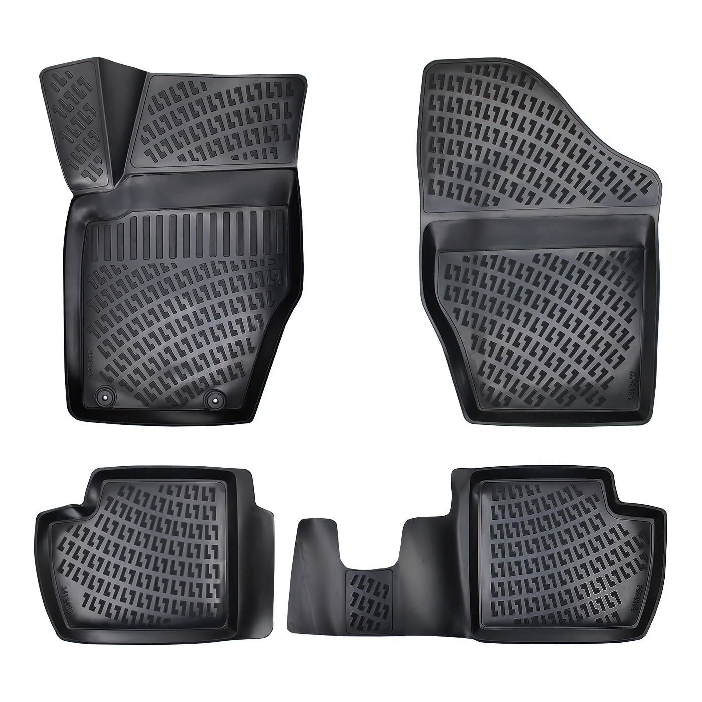 Velur Citroen C4 2004-2010 3D Havuzlu Paspas
