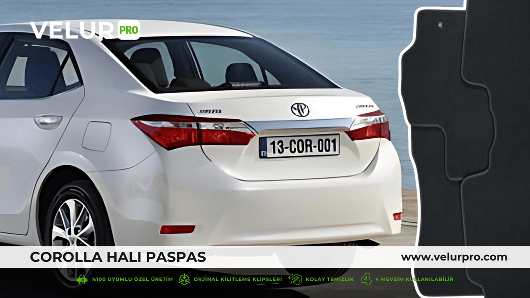 VelurPRO Toyota Corolla Halı Paspas 2007-2012