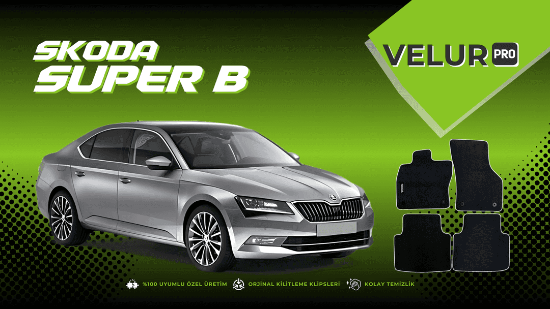 Velurpro Skoda Super B Halı Paspas