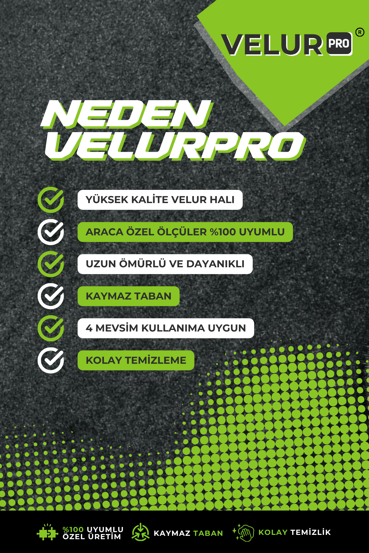 Velurpro Volvo XC 90 2016 Sonrası Araca Özel Halı Paspas Araba Halısı Oto Paspas