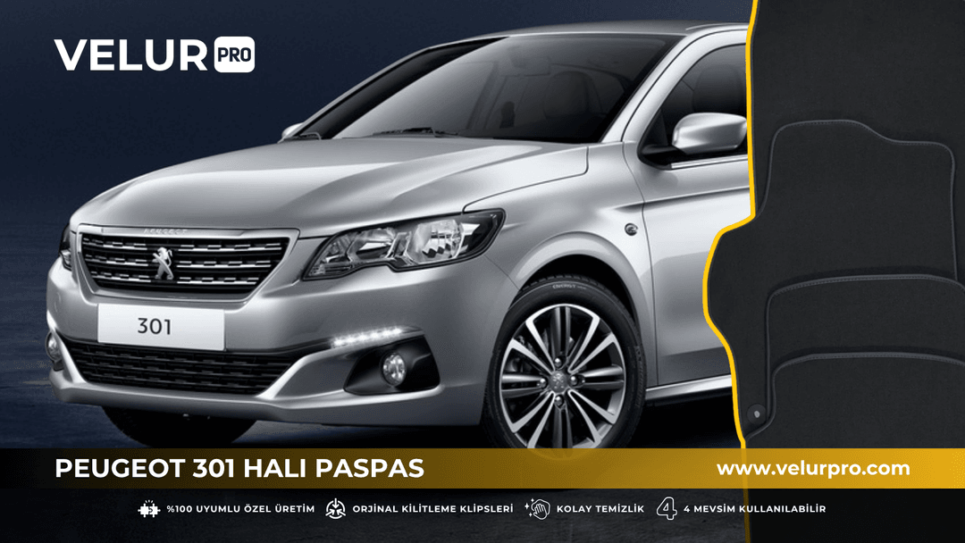 vELURPRO Peugeot 301 Halı Paspas