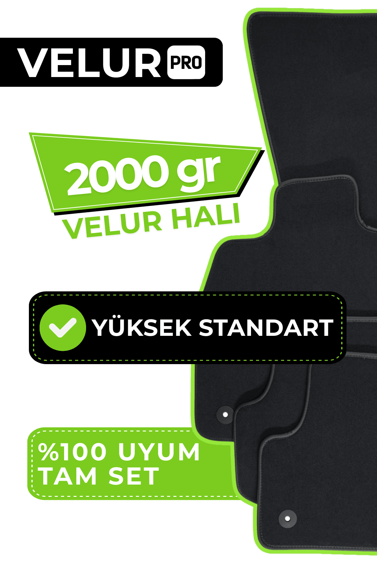 VelurPRO Seat Leon Mk2 2006-2012 Kırmızı Biye Fr logolu