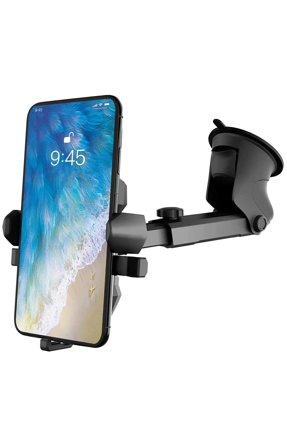 Basict Araç Telefon Tutucu | Vakumlu Güçlü Yapışkan | 360° Ayarlanabilir | Cam & Torpido Uyumlu