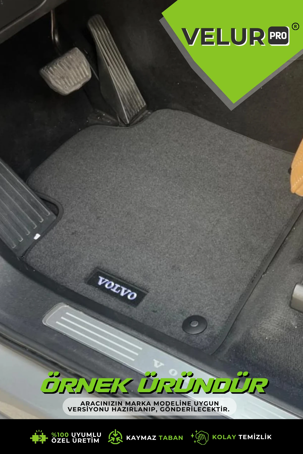 Velurpro Toyota Aygo 2005-2014 Araca Özel Halı Paspas Araba Halısı Oto Paspas