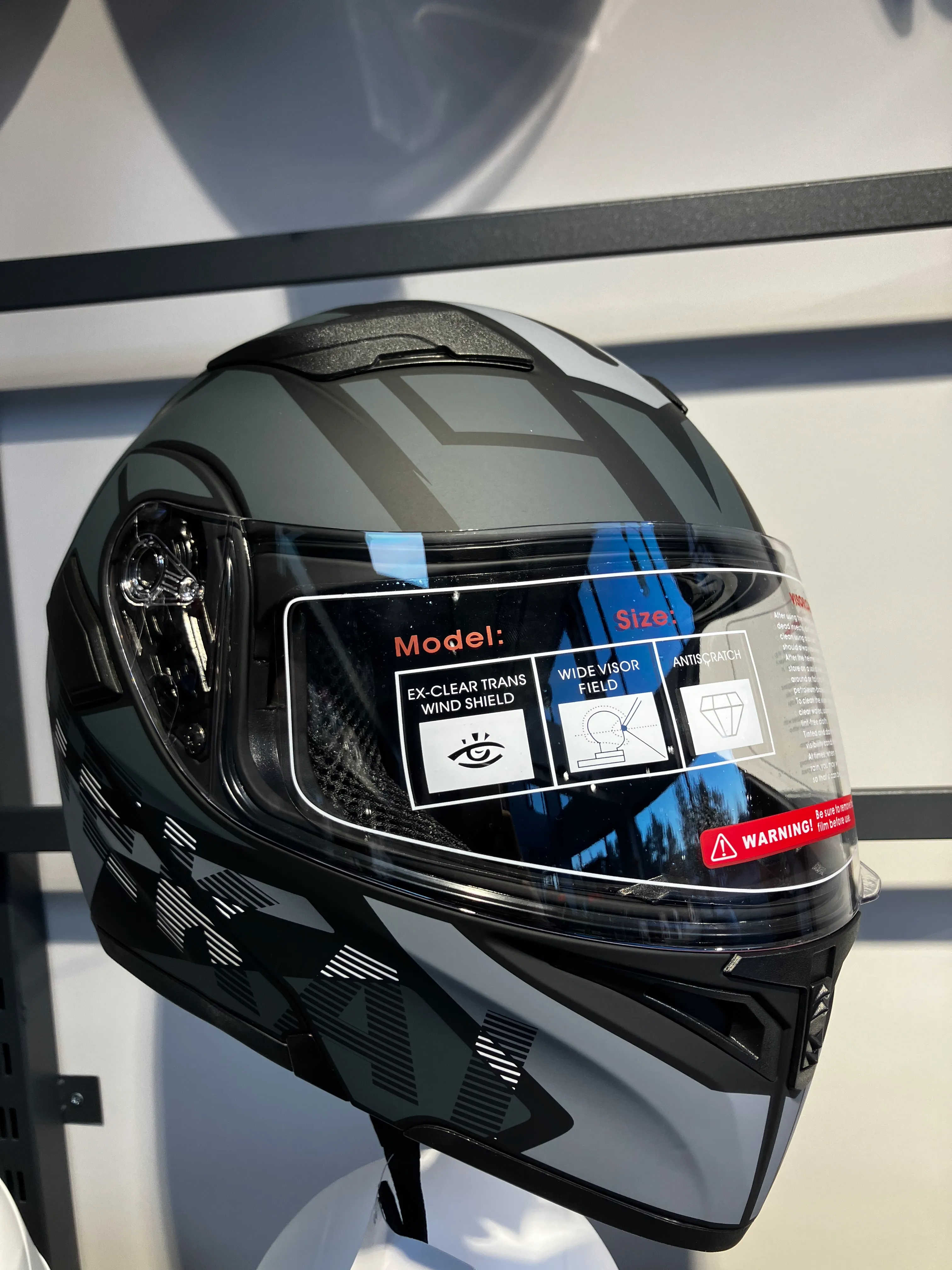 Motosiklet Kaskı - Jiekai Jk-902 H1 GREY  - Güneş Vizörlü - Güneş Vizörlü - Çene Açılır - 