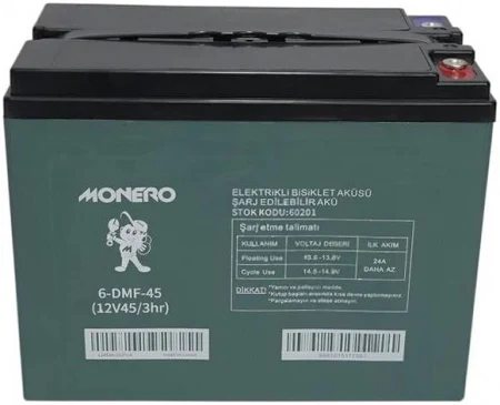 E-BIKE AKÜ - MONERO 12V-45 AMPER [DAR] [223*121*174 mm]