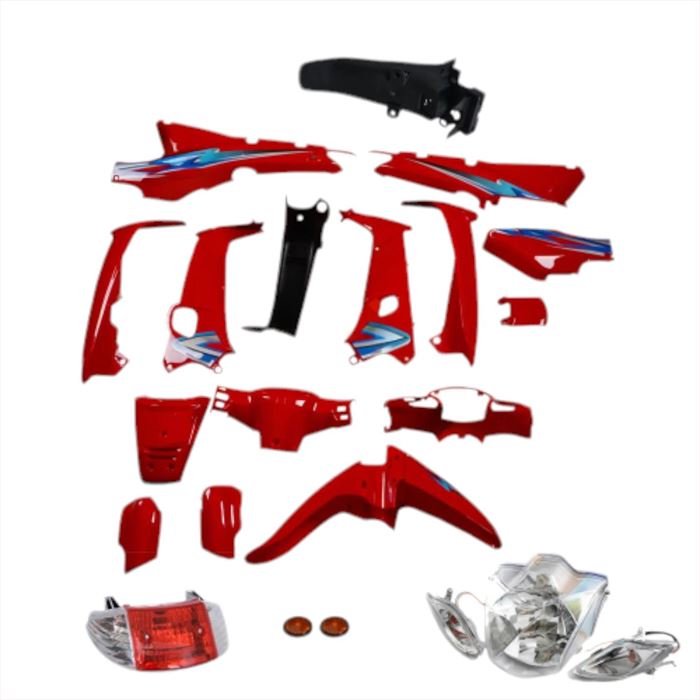 KAPORTA SET [KIRMIZI] [FAR+STOP+SİNYAL DAHİL] MONDIAL SFC - SFC MINI