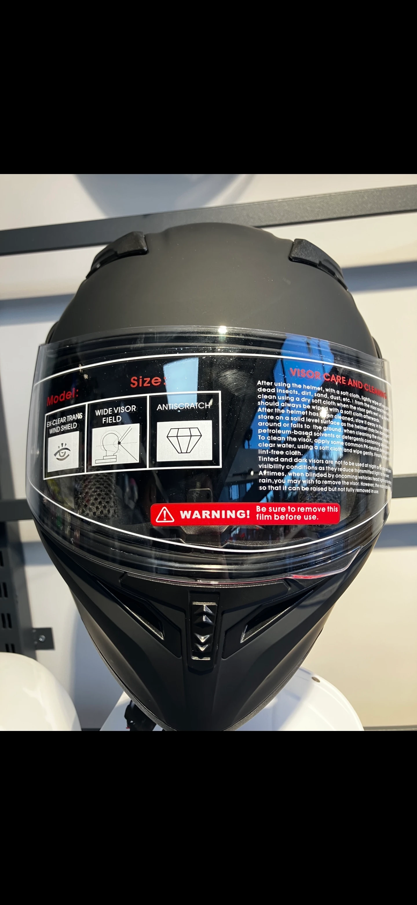 Motosiklet Kask - JİEKAİ JK-902 - Çeneden Açılır - Güneş Vizörlü - Çene pedli 