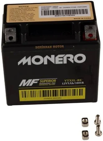 MOTOSİKLET AKÜSÜ MONERO AKÜ YTX5L - BS DIO - BWS - HONDA TITAN 113*68*105