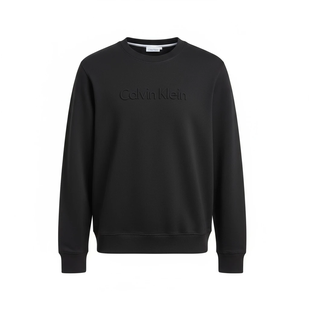 Calvin Klein Gofre Baskı Sweatshirt