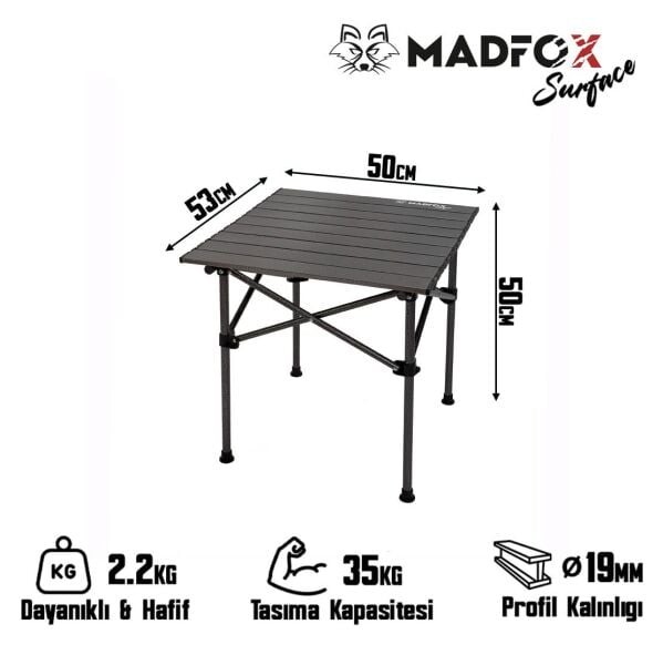 Madfox Surface Katlanır Kamp Masası Küçük Boy