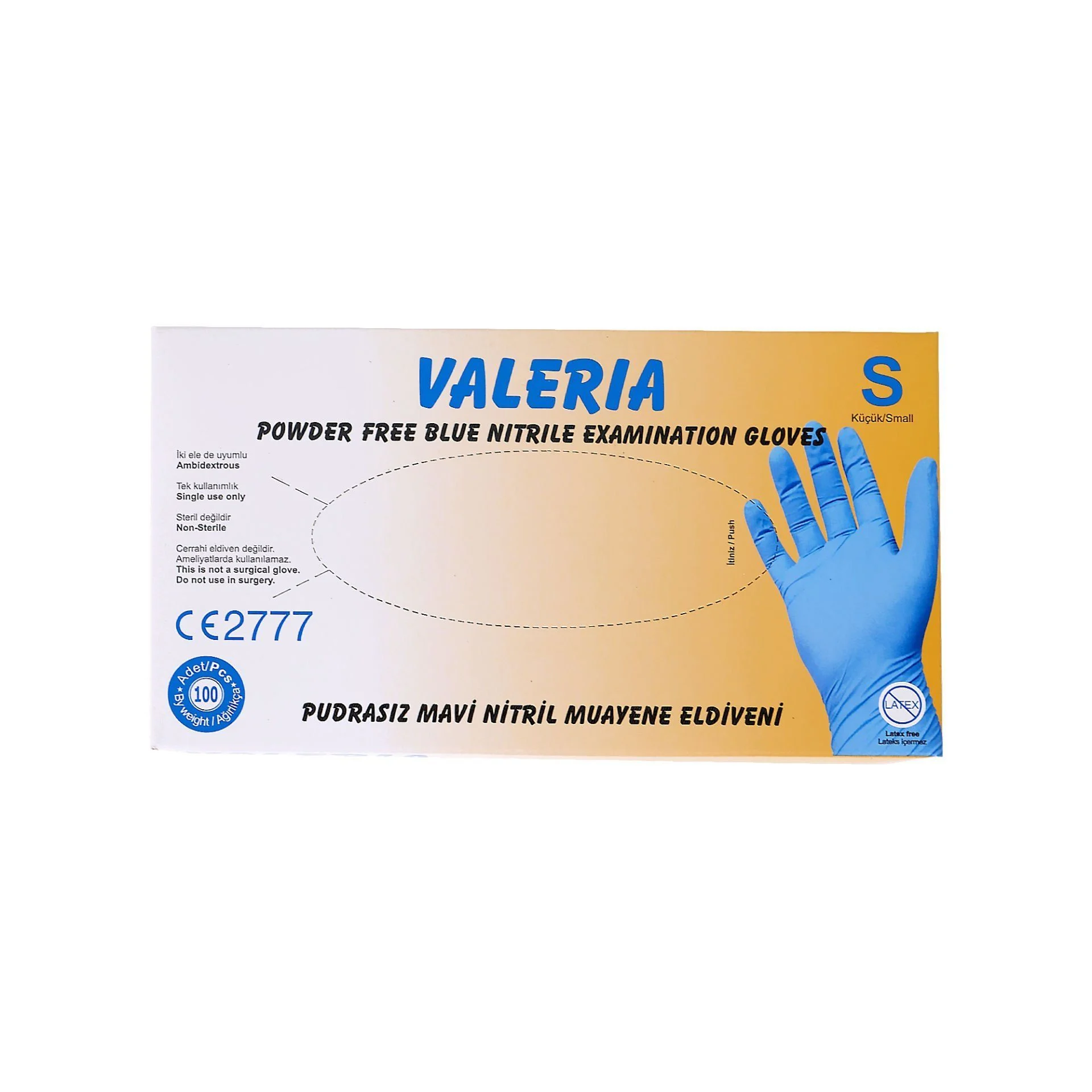 Valeria Nitril Pudrasız Muayene Eldiveni