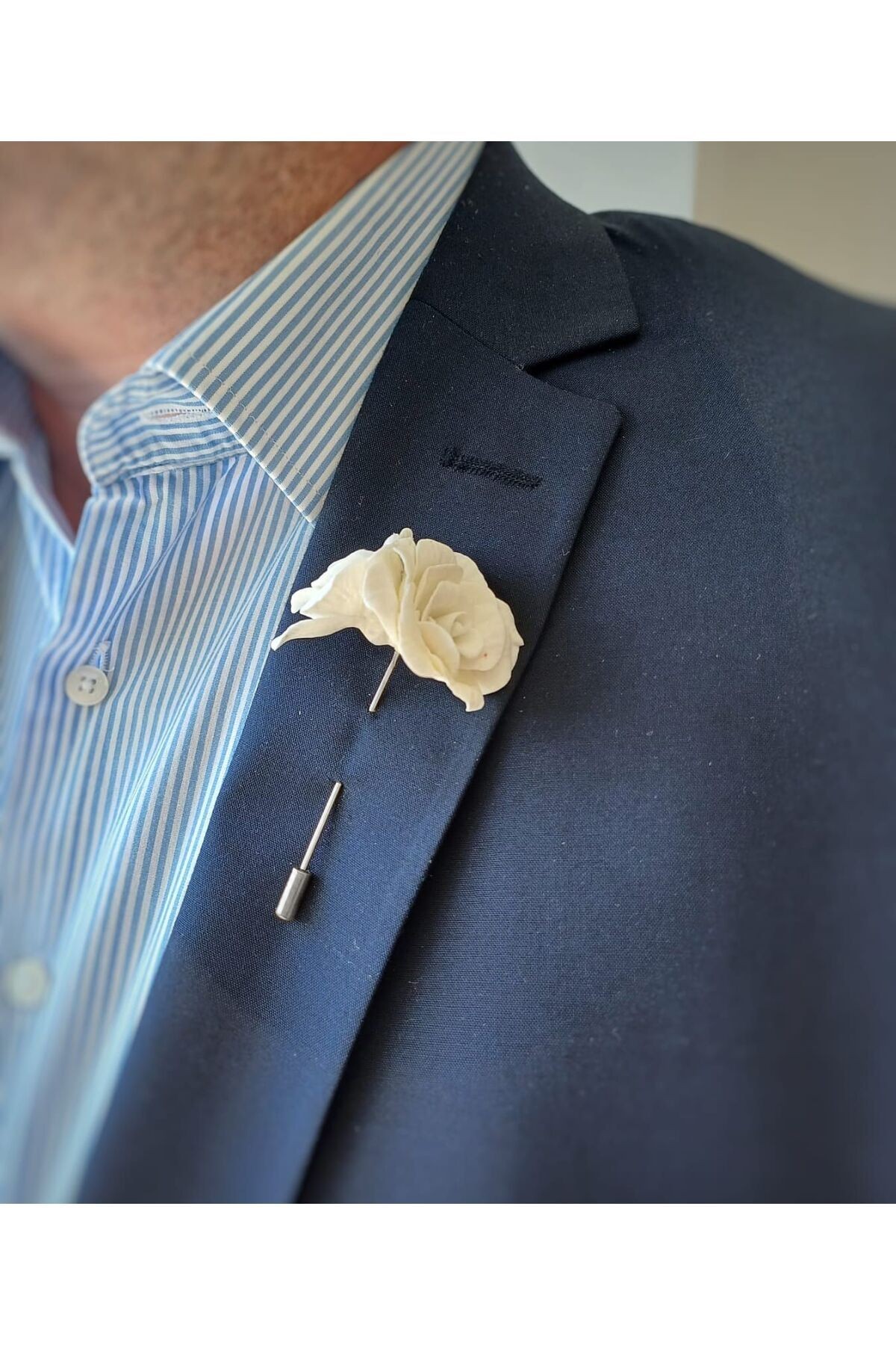 Gül Sağdıç Damat Yaka Iğnesi, Düğün Aksesuarları, Damat Yaka Iğnesi, Damat Yaka Çiçeği