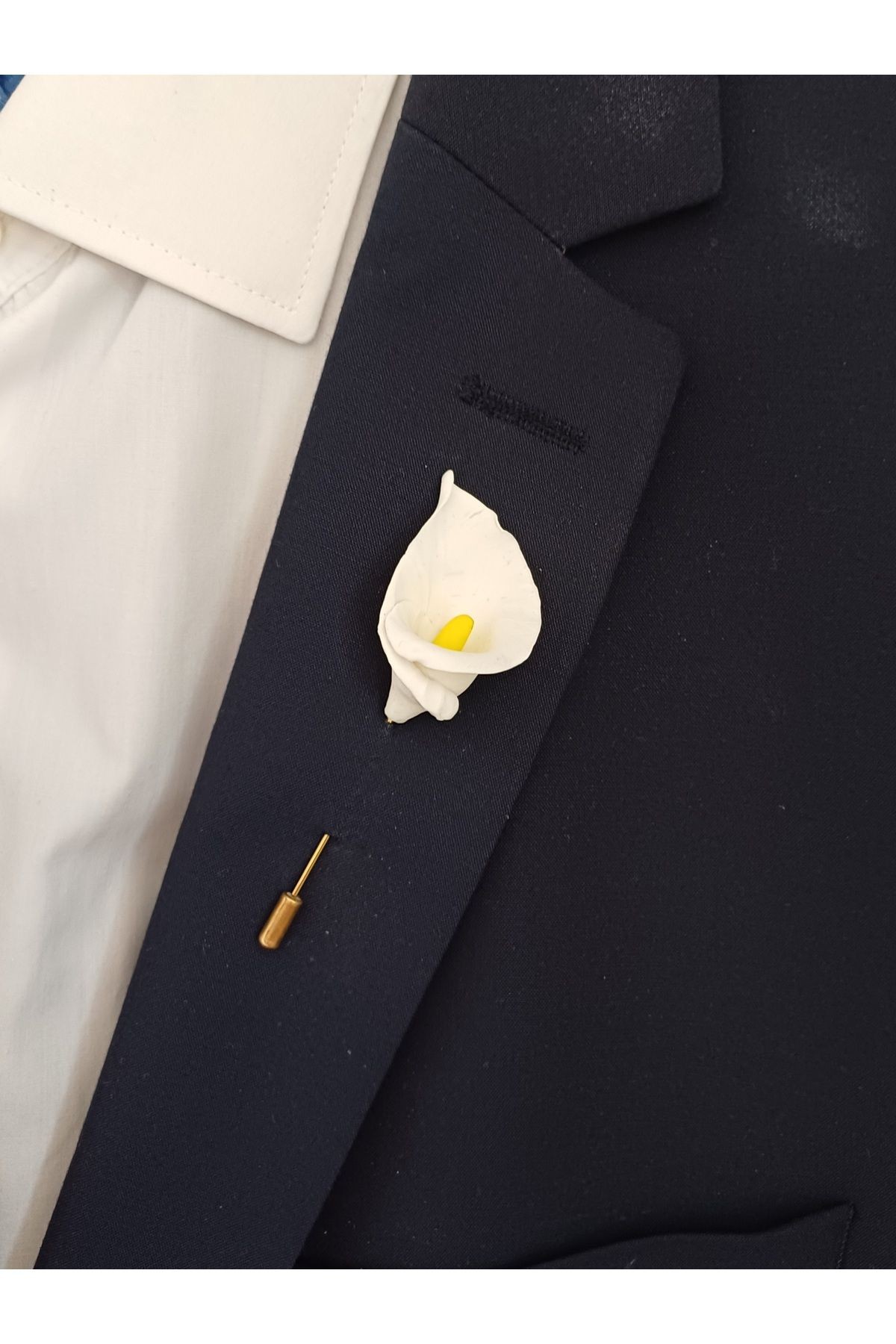 Gala Çiçeği Damat Yaka İğnesi, Düğün Aksesuarları, Yaka Çiçeği
