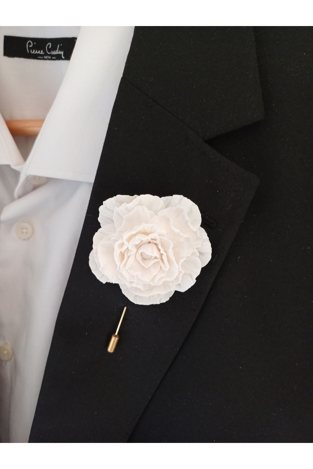 Şakayık Damat Yaka İğnesi, Damat Yaka Çiçeği, Düğün Aksesuarları, Yaka İğnesi