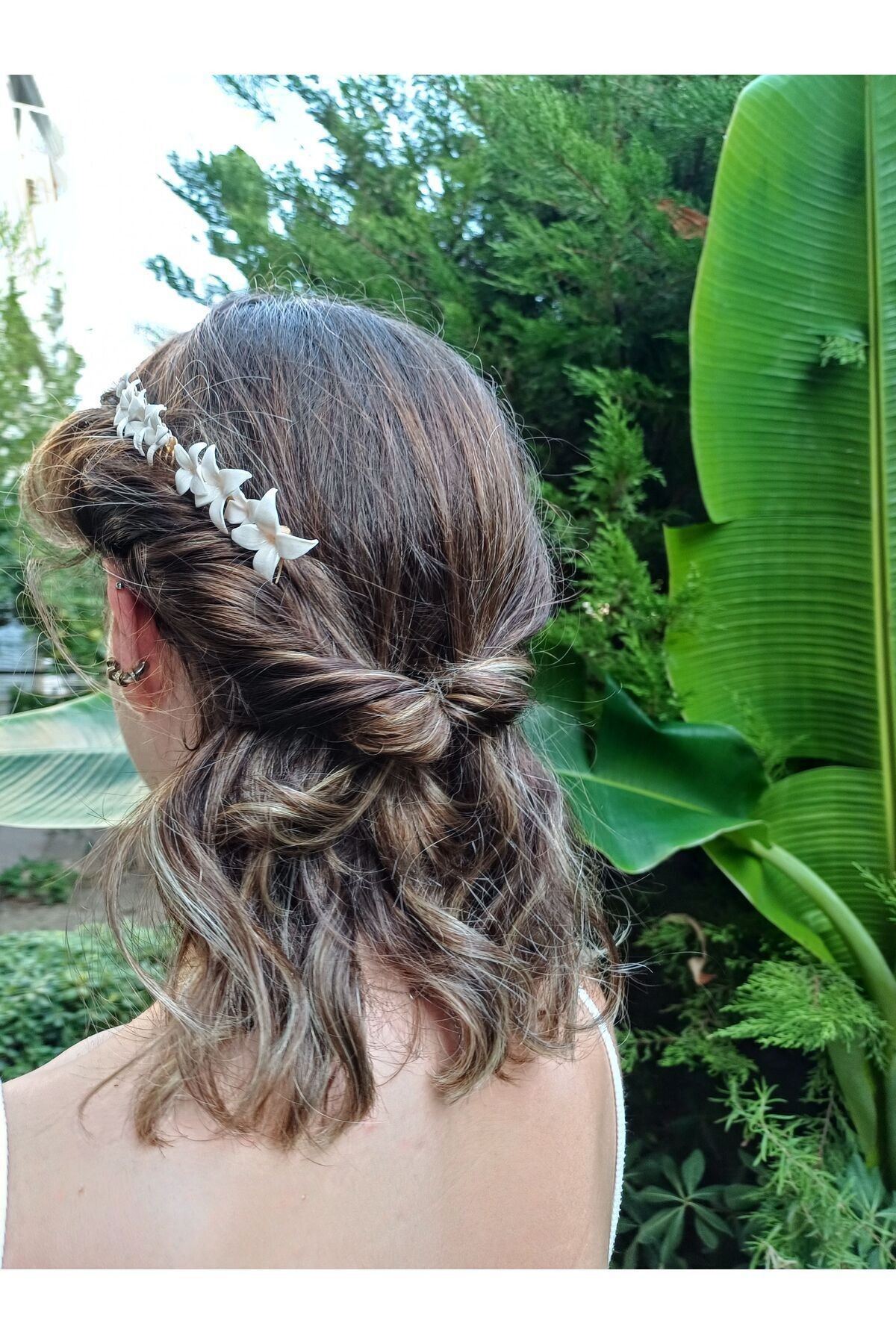 Yasemin Çiçekli Tarak Toka, Helen Gelin Saçı, Gelin Saç Aksesuarları, Nikah Saç Aksesuarları