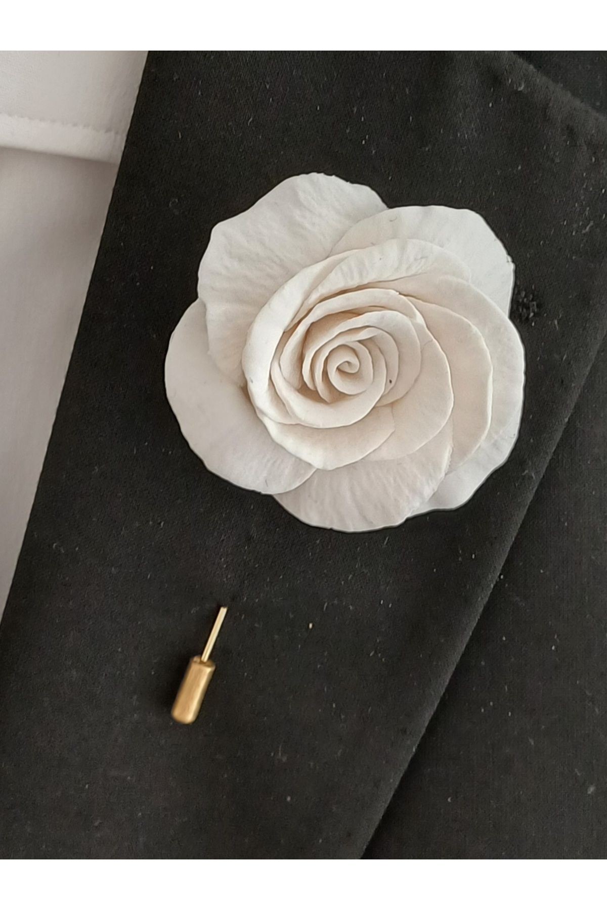 Gül Damat Yaka İğnesi, Damat Yaka Çiçeği, Düğün Aksesuarları, Yaka İğnesi