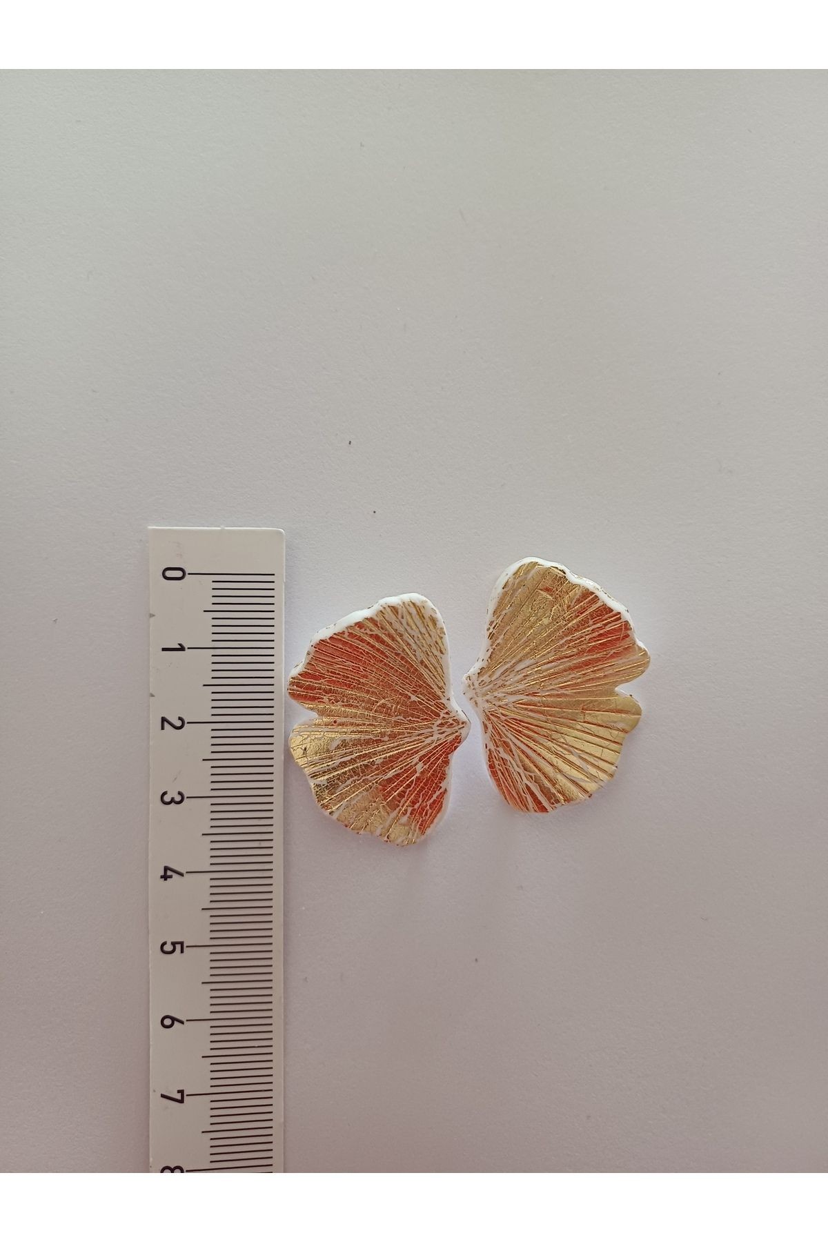 Ginkgo Çiçeği Küpe, Polimer Kil Küpe, El Yapımı Küpe