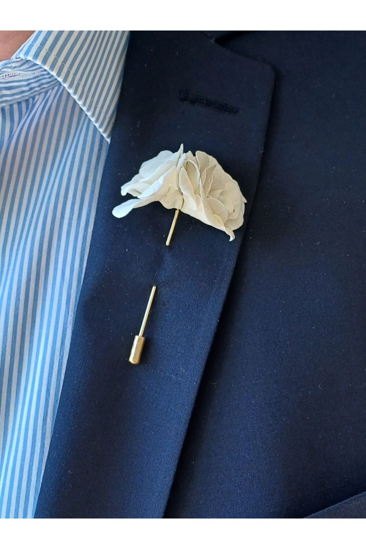 Gül Sağdıç Damat Yaka Iğnesi, Düğün Aksesuarları, Damat Yaka Iğnesi, Damat Yaka Çiçeği