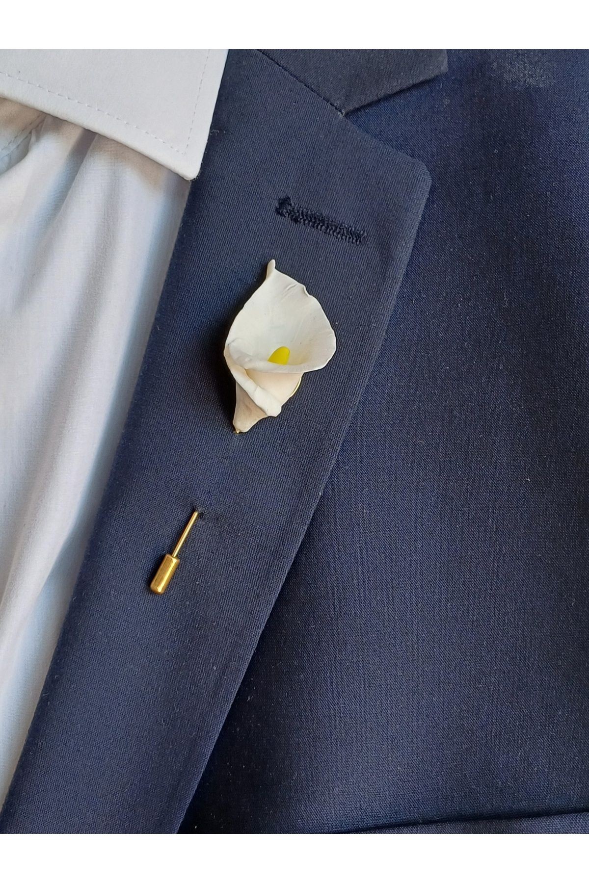 Gala Çiçeği Damat Yaka İğnesi, Düğün Aksesuarları, Yaka Çiçeği