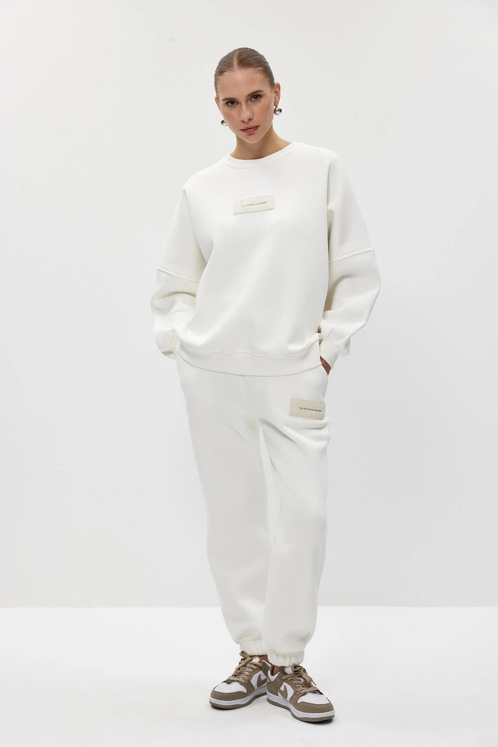 Bisiklet Yaka Oversize Kadın Eşofman Takımı