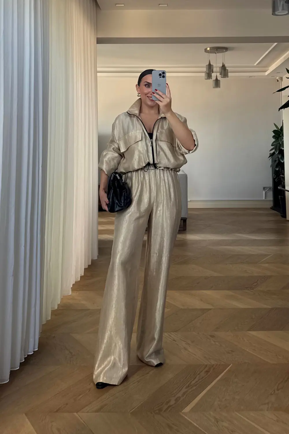 Cep Detaylı Ceket Pantolon Kadın Takım