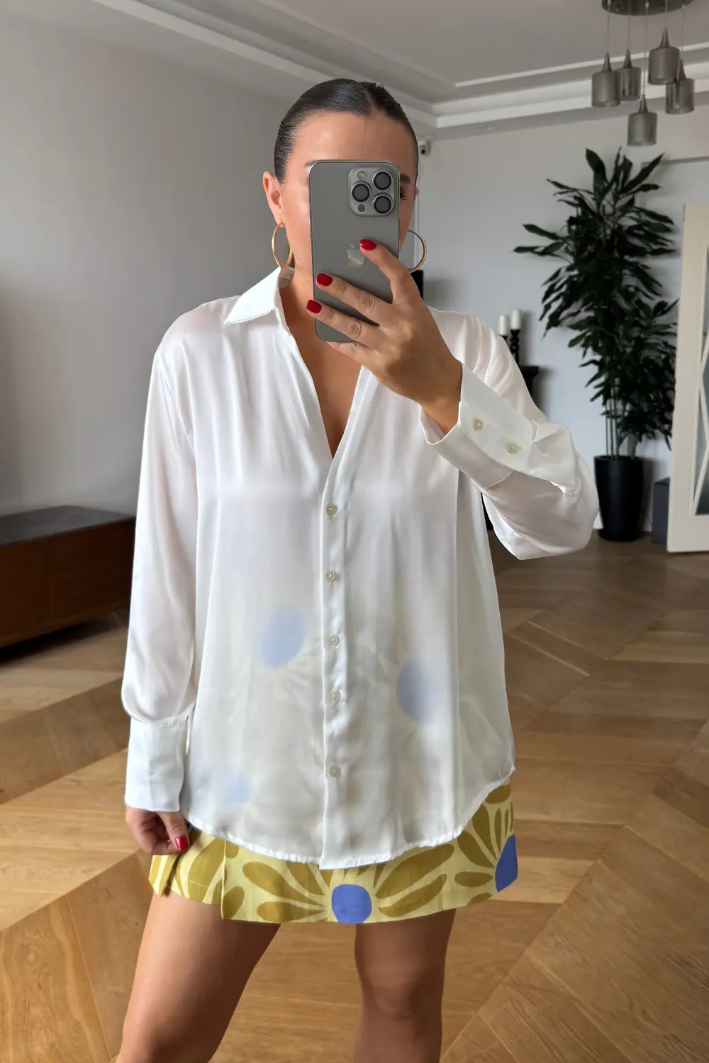 Basic Saten Kadın Gömlek