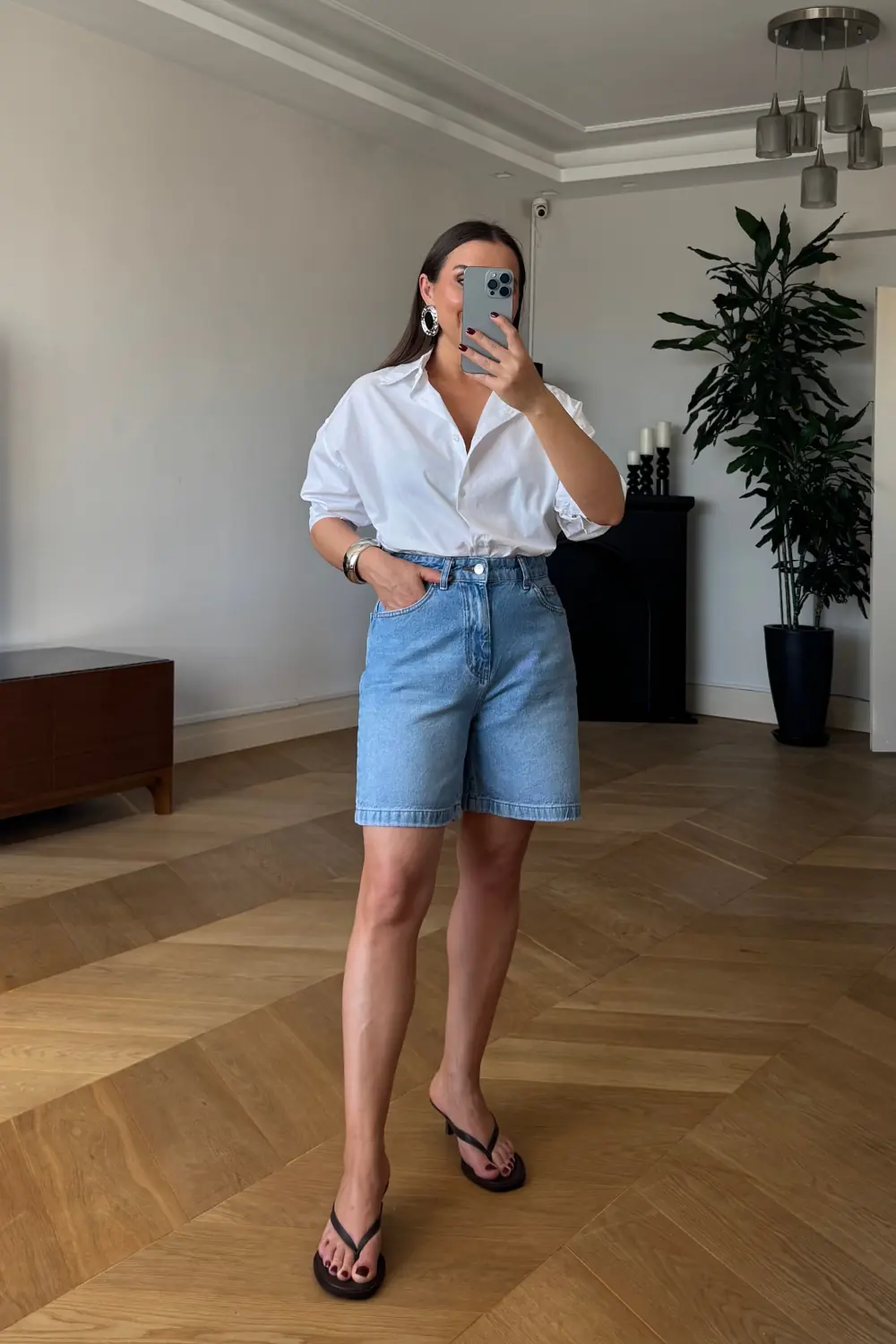 Denim Bermuda Kadın Şort