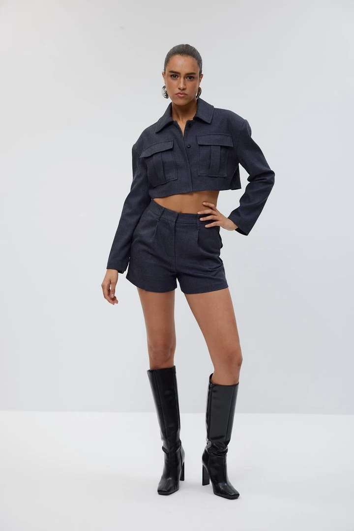 Vatkalı Kısa Kadın Ceket