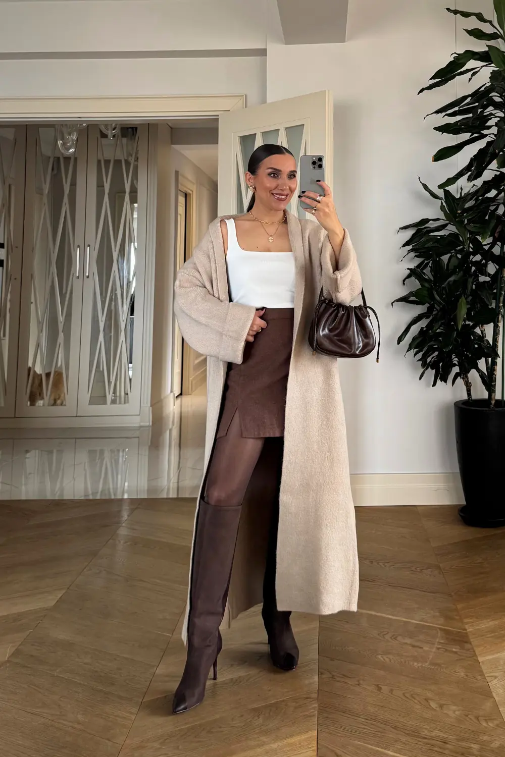 Şal Yaka Uzun Kadın Hırka