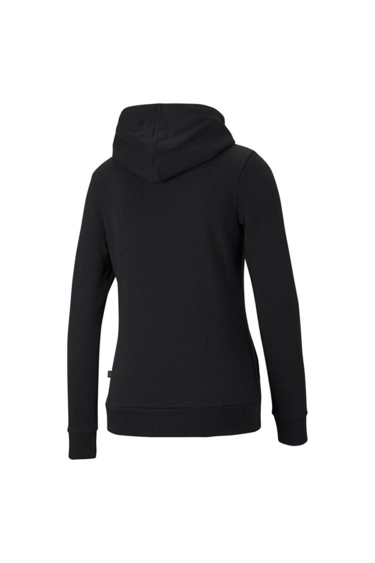 -Puma ESS Logo Hoodie Kadın Sweatshirt - Siyah