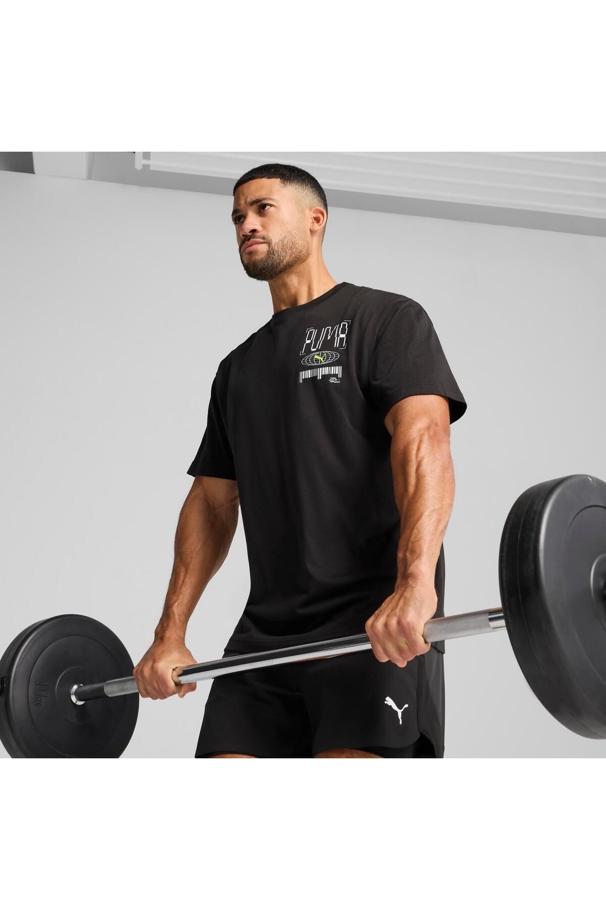 -Puma M GRAPHICS TRAIN RELAXED TEE Spor T-Shirt