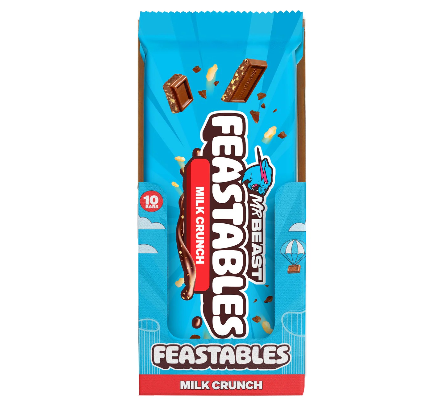 Mr. Beast Sütlü Crunch Çikolata Kutusu 10'lu Paket