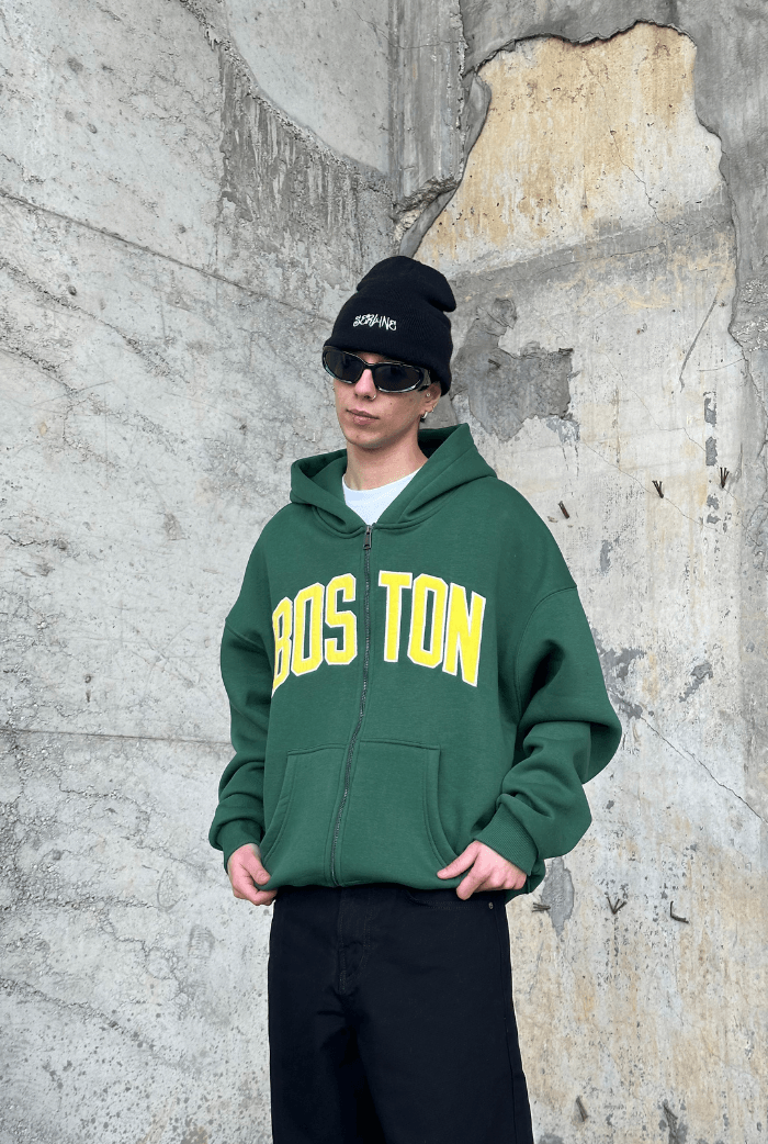 Boston Oversize Zip Ceket