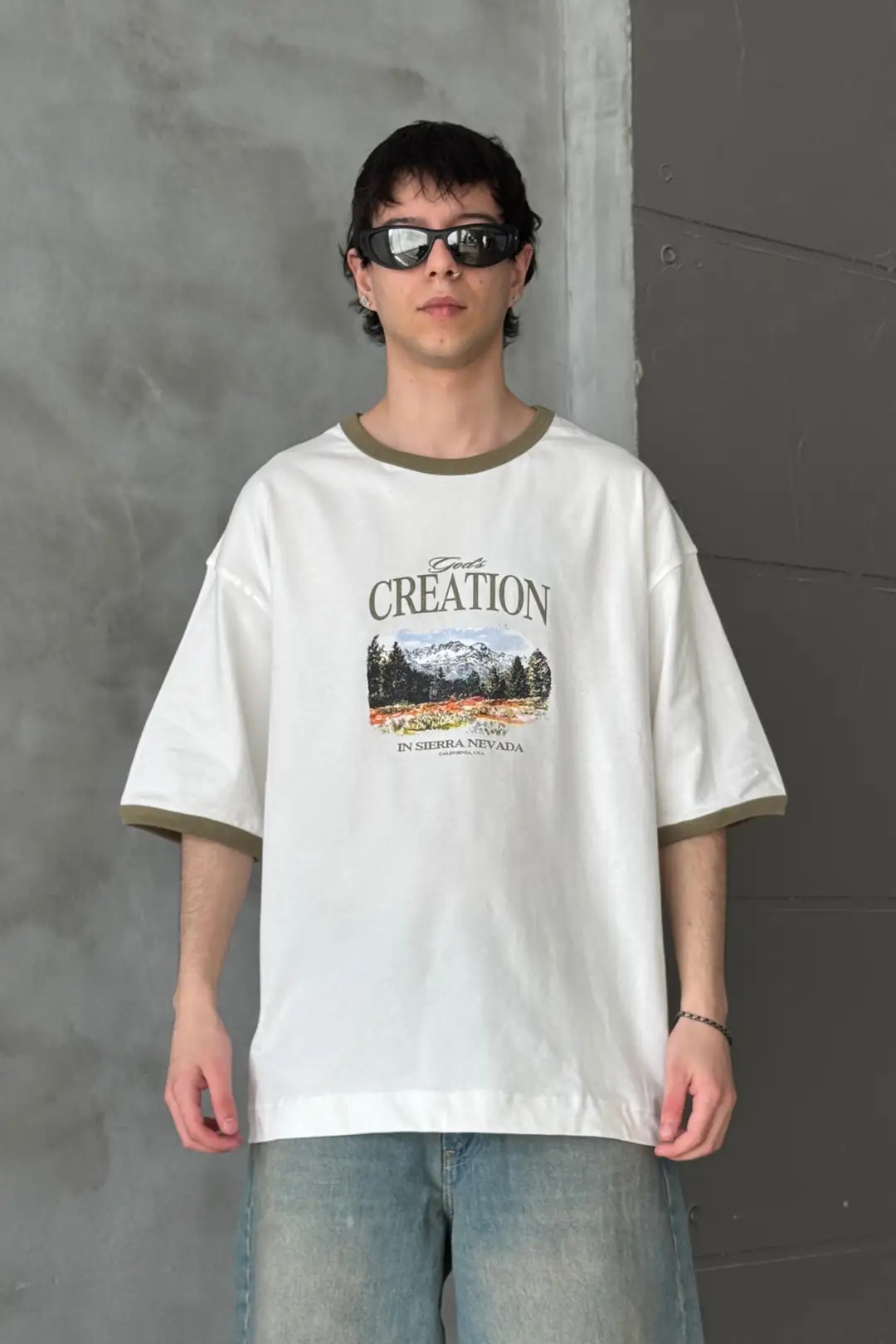 Creation Baskılı Premium Oversize T-shirt