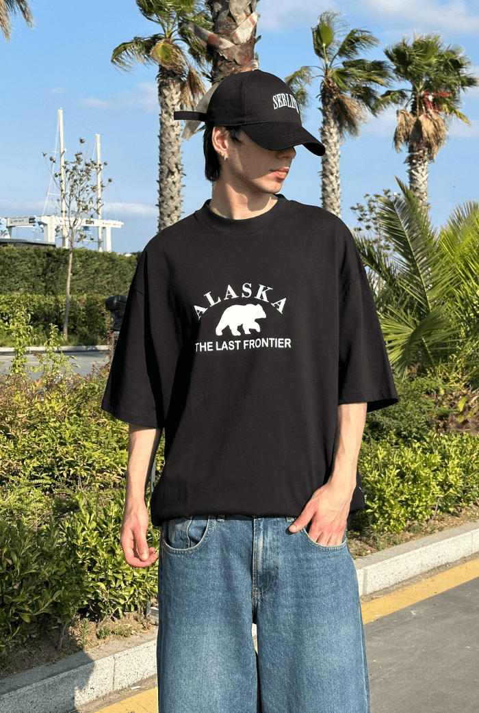Alaska Baskılı Oversize T-shirt
