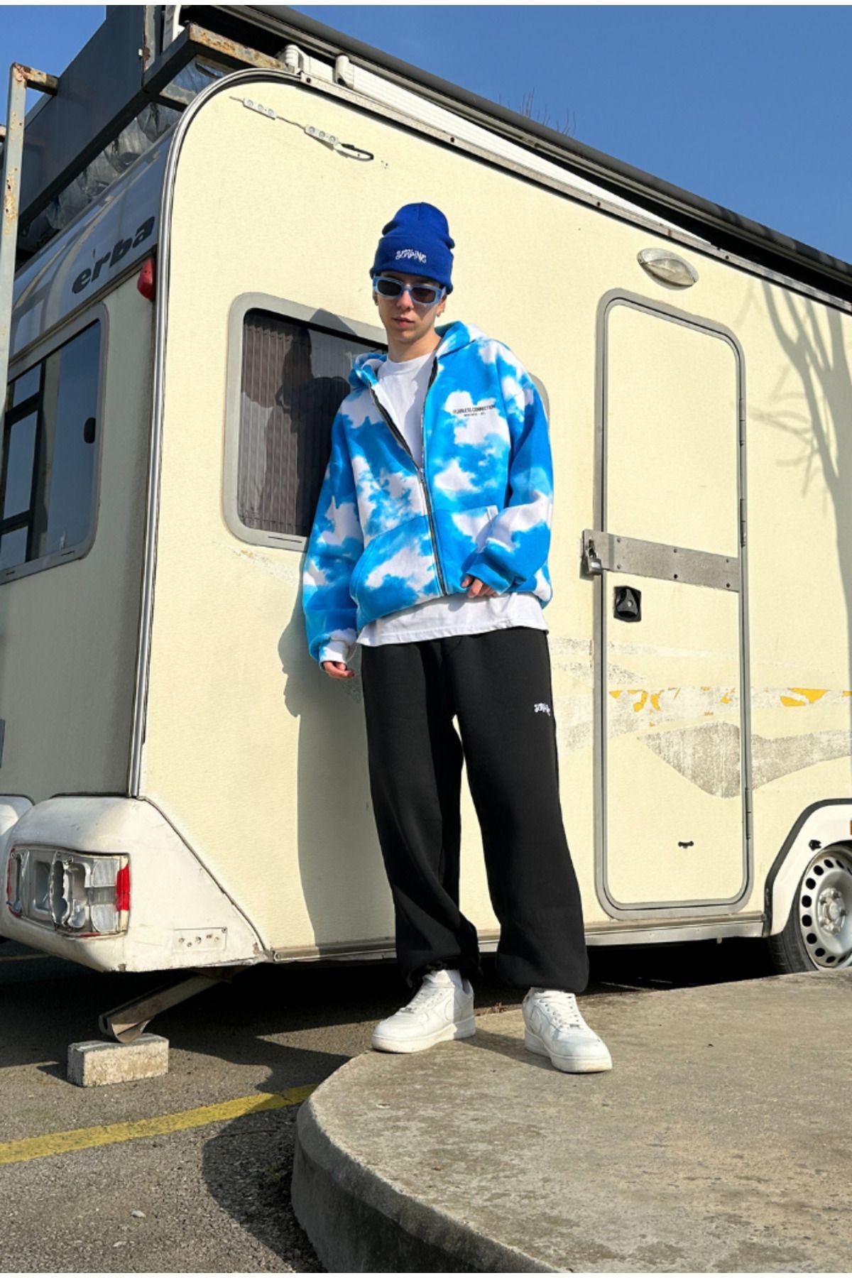 Worldwide Fearless Batik Oversize Zip Hoodie
